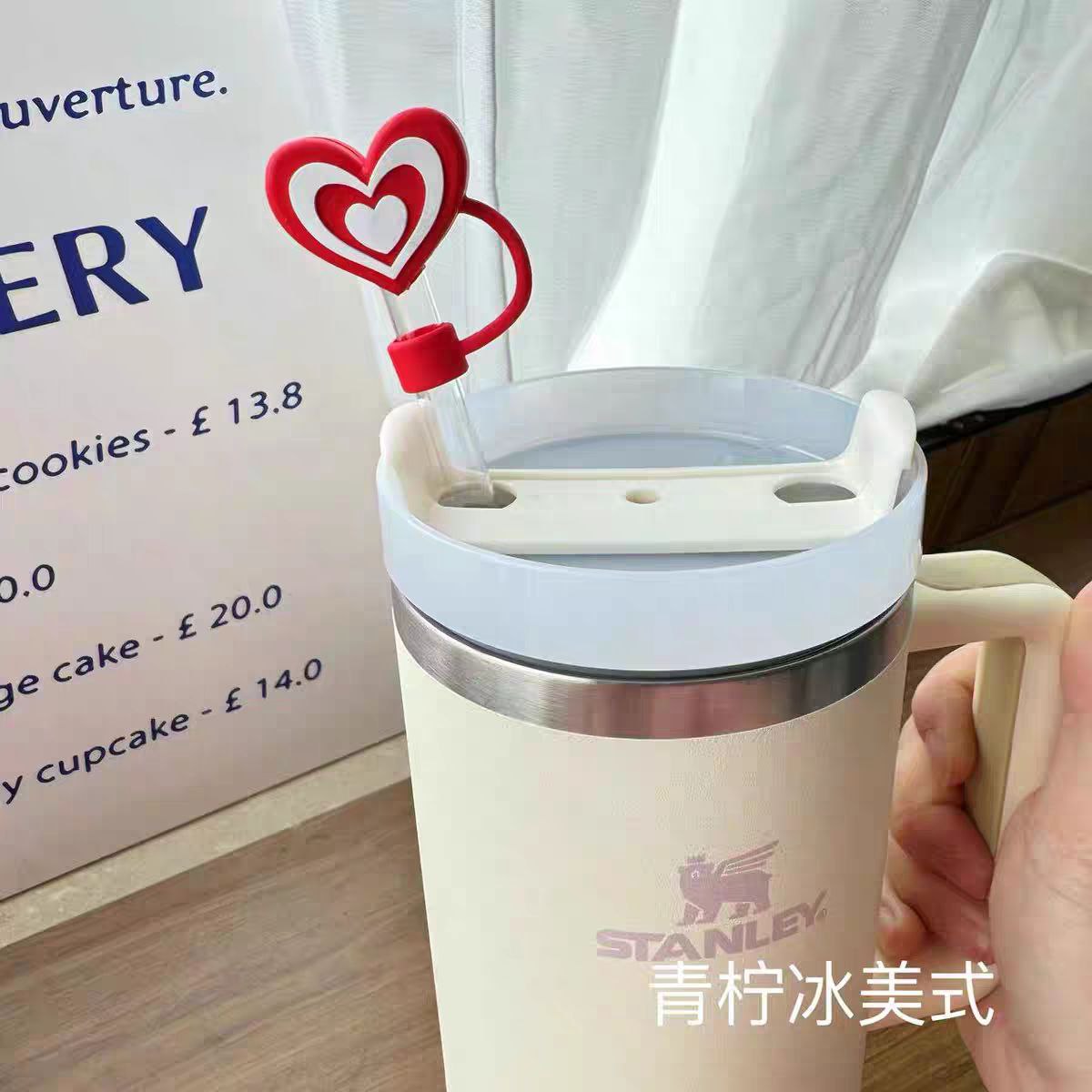 Stanley Straw plus Topper Set (Cute & Functional Combo)