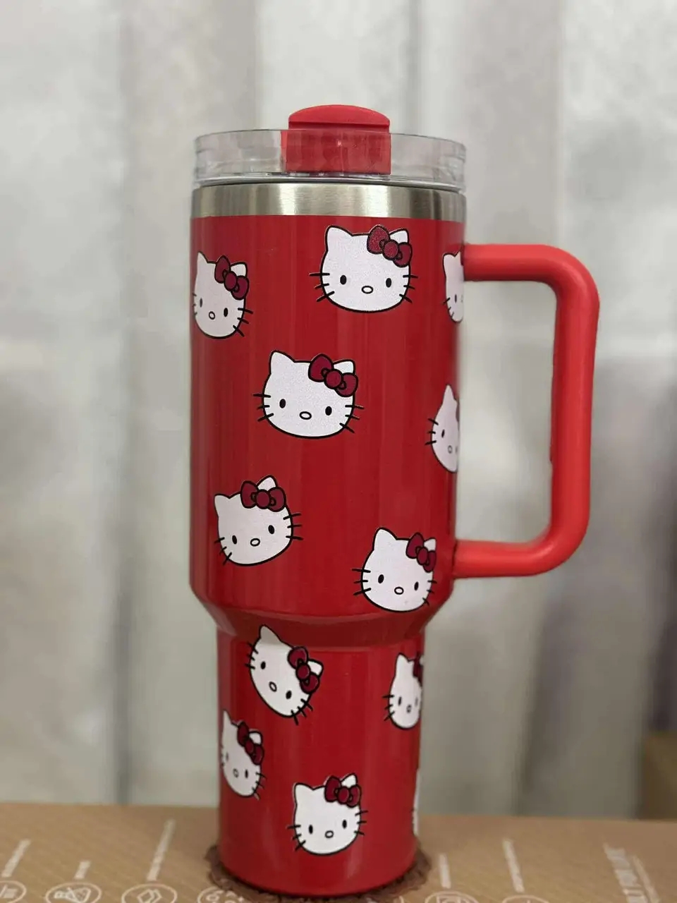 40Oz Sanrio Hello Kitty Stainless Steel Insulated Mug with Handle Straw Mugs Large Capacity Thermos Drinks Coke Cups Mug