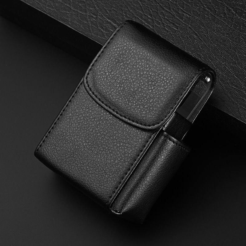 Portable PU‑Leather Cigarette Case