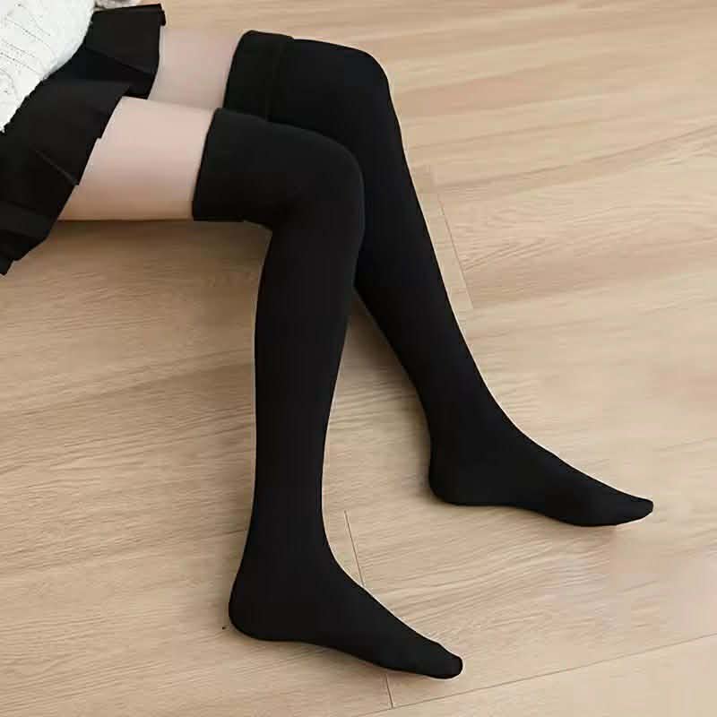 Elegant Thermal Leggings: Women's Winter Warm High-Waist Slim-Fit Trousers