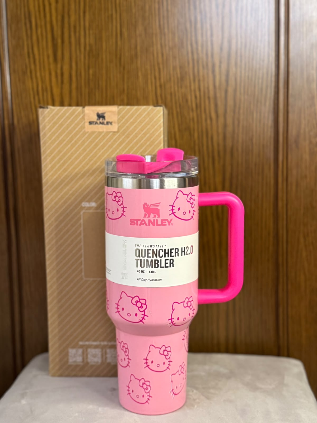 Flowstate Kawaii 40oz Tumbler Stainless Steel Hello Kitty Engraved - Pink